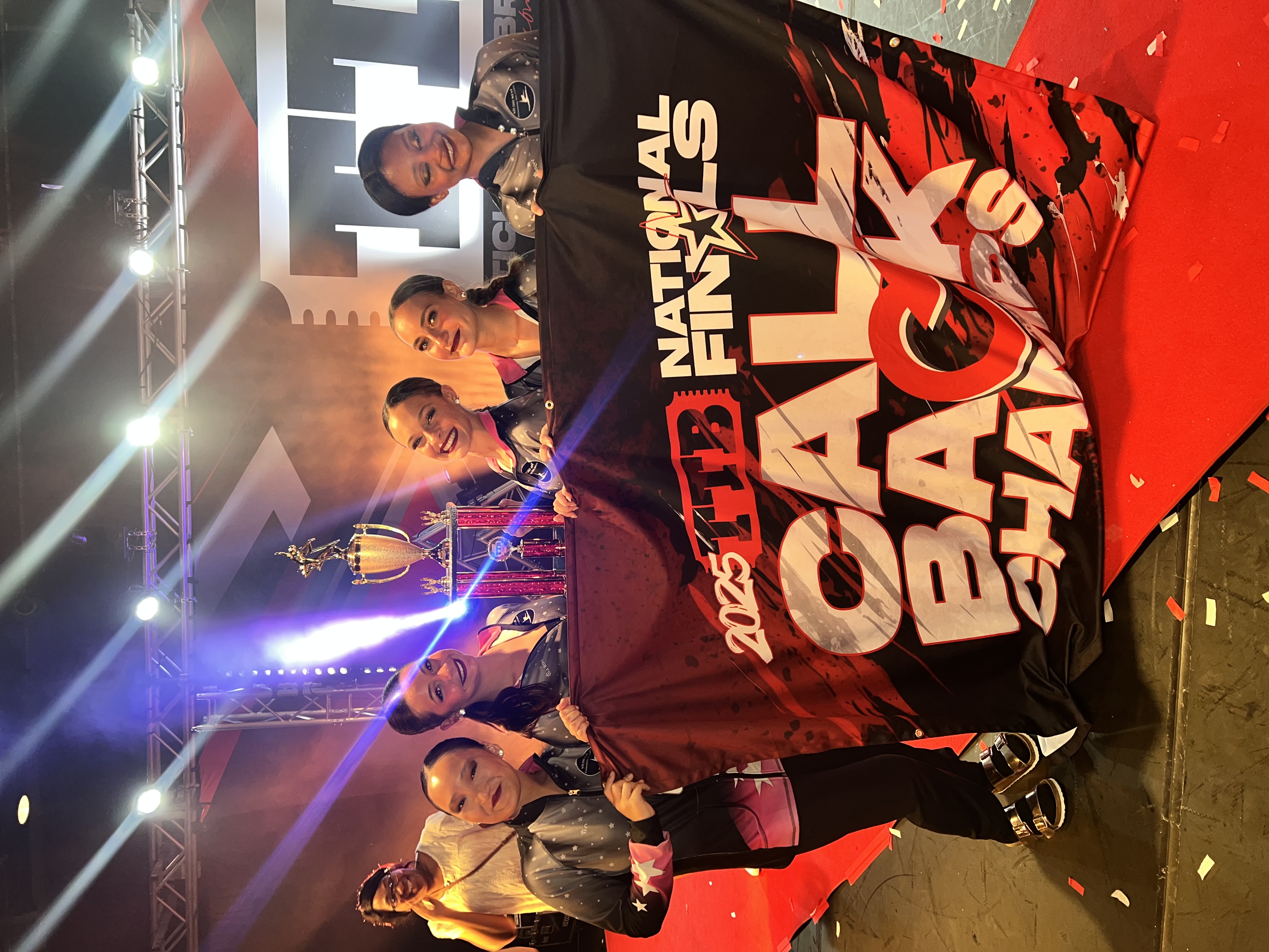 Studio West competition team with national finals trophy